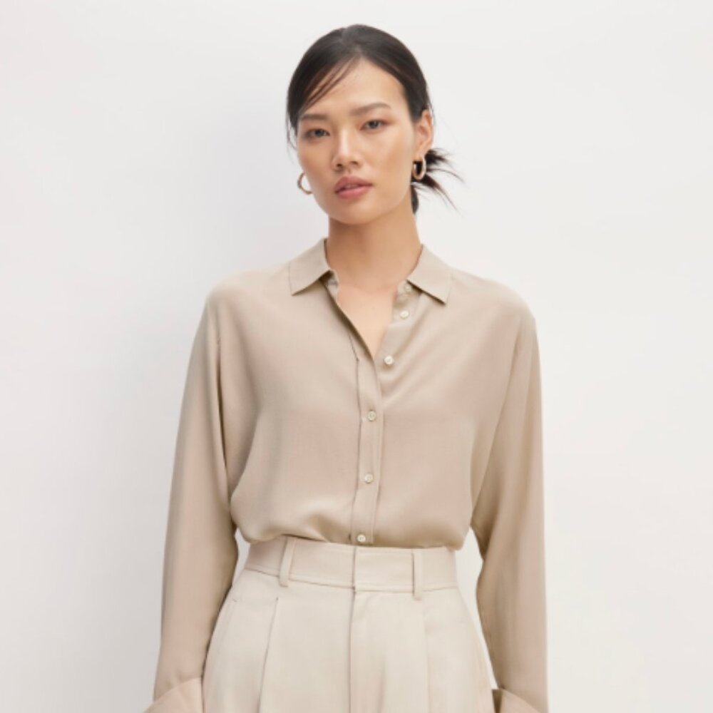 Everlane Washable Clean Silk Relaxed Shirt